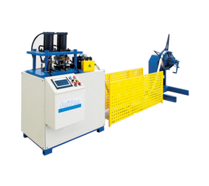 Double hole steel strip machine
